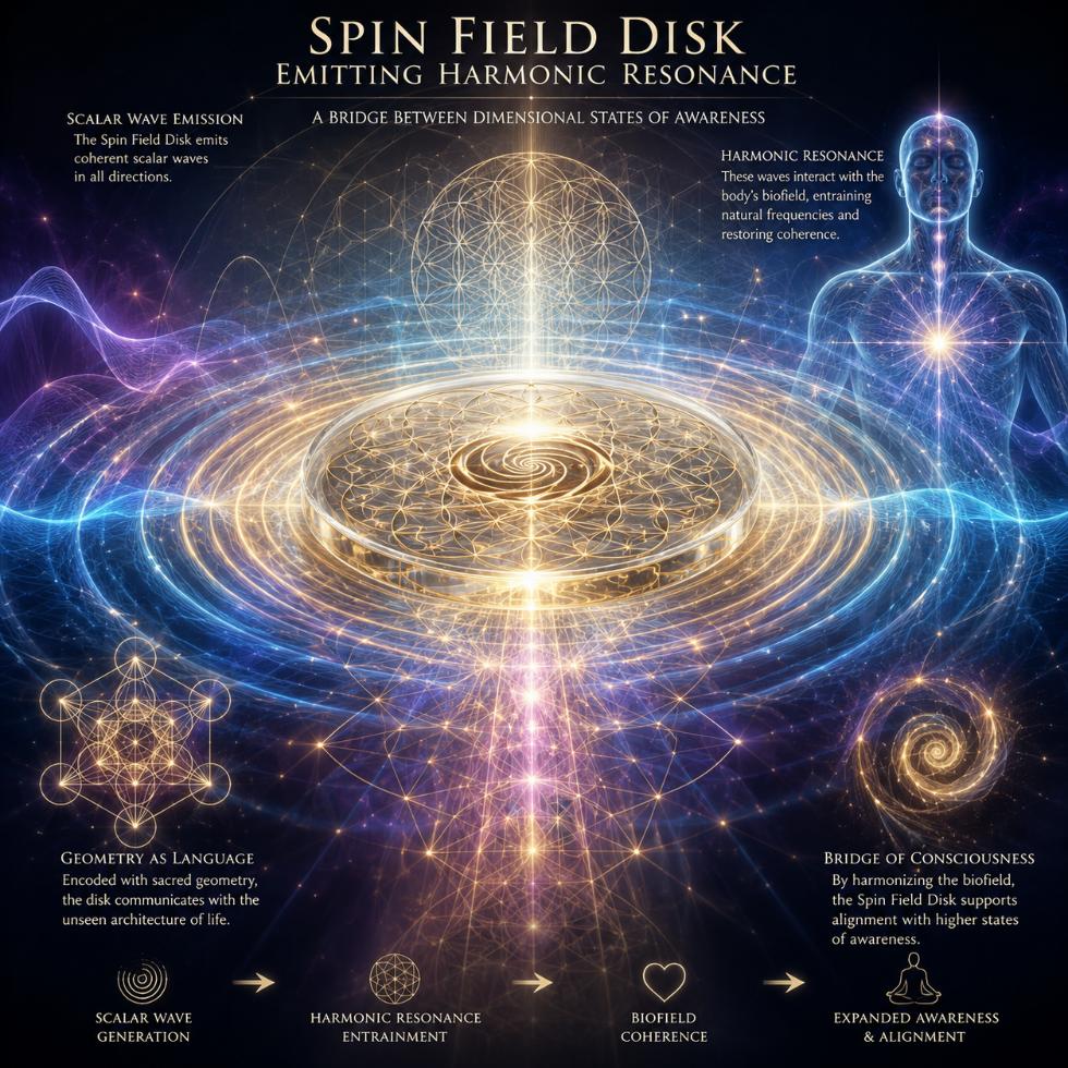 The disc emitting harmonic resonance — a bridge between dimensional states of awareness